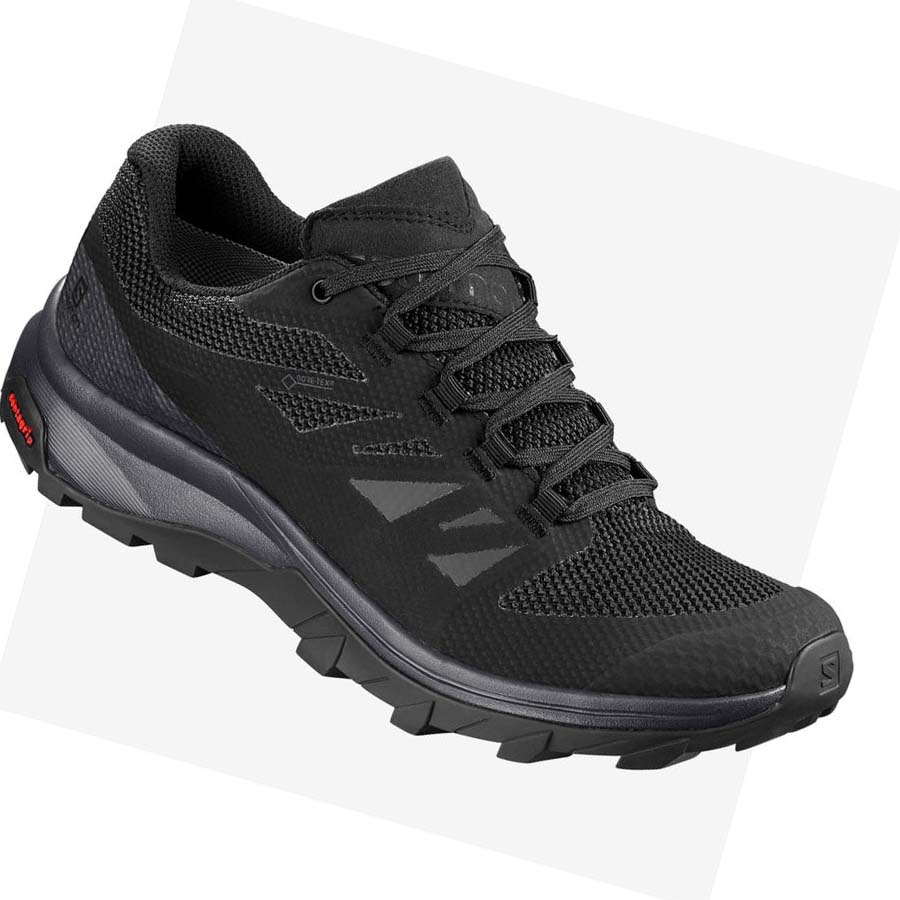 Tenis Senderismo Salomon WoOUTLINE GORE-TEX Mujer Negros | MX 2798GSO